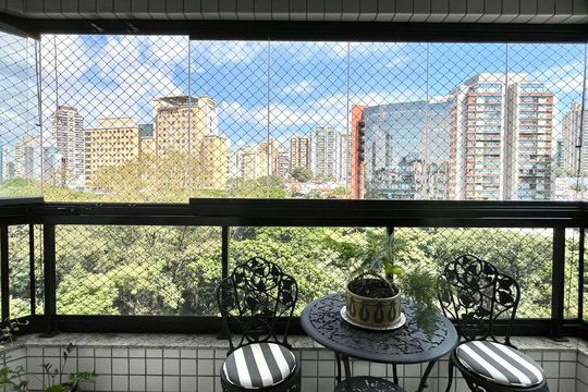 Vista da Sacada  de apartamento à venda com 4 quartos, 130m² em Nova Campinas, Campinas