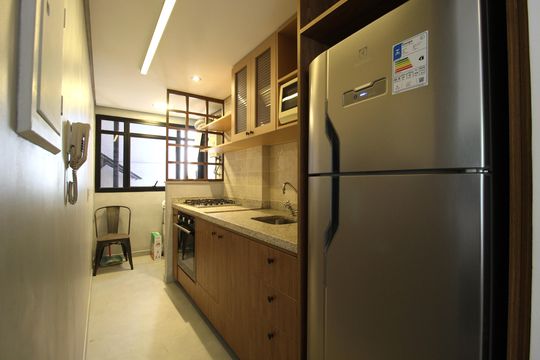 Cozinha e Área de Serviço de apartamento à venda com 1 quarto, 40m² em Vila Olímpia, São Paulo