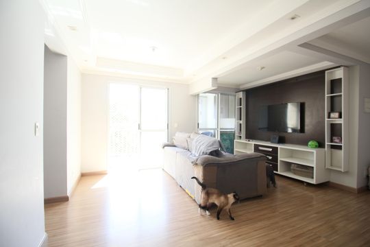 Sala de apartamento à venda com 4 quartos, 115m² em Parque Taboao, Taboão da Serra