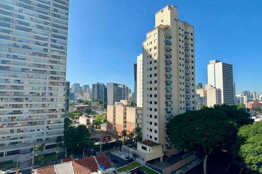 Vista da Varanda de kitnet/studio à venda com 1 quarto, 25m² em Pinheiros, São Paulo