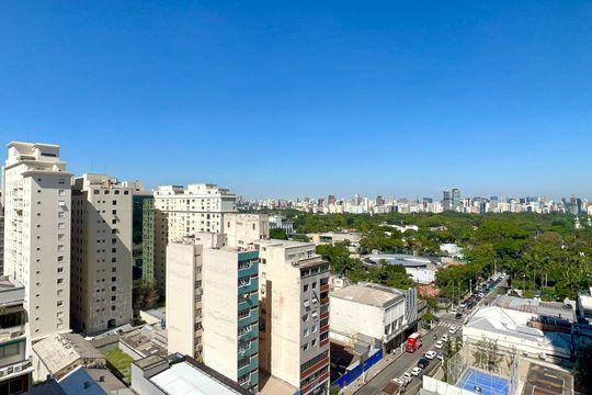 Vista da Varanda de kitnet/studio para alugar com 1 quarto, 28m² em Cerqueira César, São Paulo