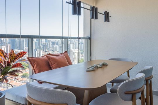 Sacada de apartamento à venda com 1 quarto, 67m² em Santo Amaro, São Paulo
