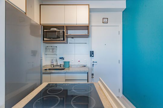 Cozinha de apartamento à venda com 1 quarto, 42m² em Vila Dom Pedro I, São Paulo