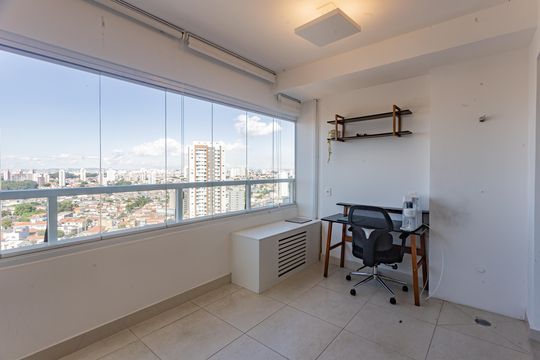 Varanda de apartamento à venda com 1 quarto, 42m² em Vila Dom Pedro I, São Paulo