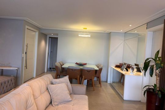 Sala de apartamento à venda com 3 quartos, 109m² em Chácara Califórnia, São Paulo