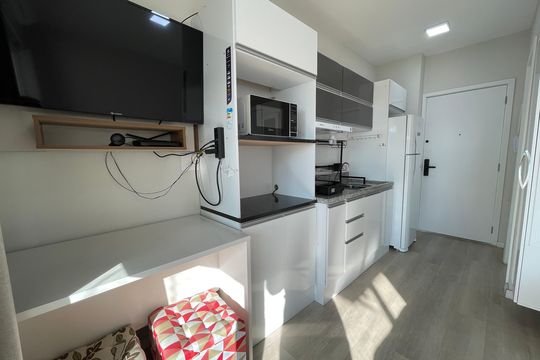 Studio - Cozinha de kitnet/studio para alugar com 1 quarto, 25m² em Butantã, São Paulo