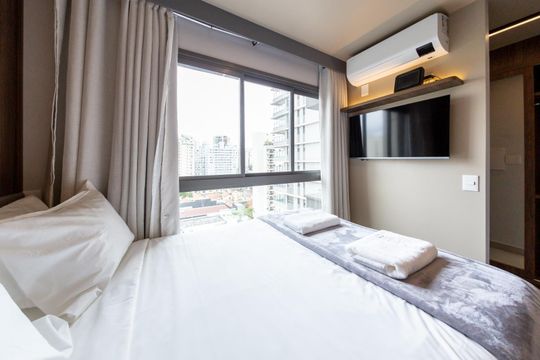 Sala/Quarto de apartamento à venda com 1 quarto, 21m² em Campo Belo, São Paulo
