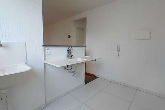 Cozinha de apartamento para alugar com 2 quartos, 44m² em Chácaras Tubalina e Quartel, Uberlândia