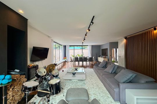 Sala de casa de condomínio à venda com 4 quartos, 397m² em Brooklin, São Paulo