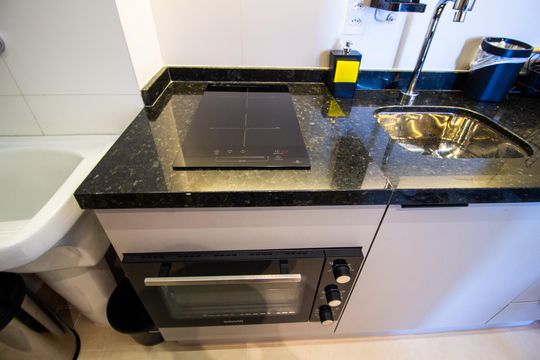 Cozinha de apartamento para alugar com 1 quarto, 47m² em Parque Campolim, Sorocaba
