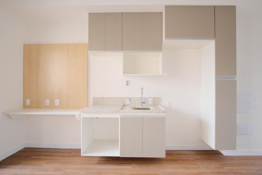 Cozinha de kitnet/studio à venda com 1 quarto, 29m² em Tatuapé, São Paulo