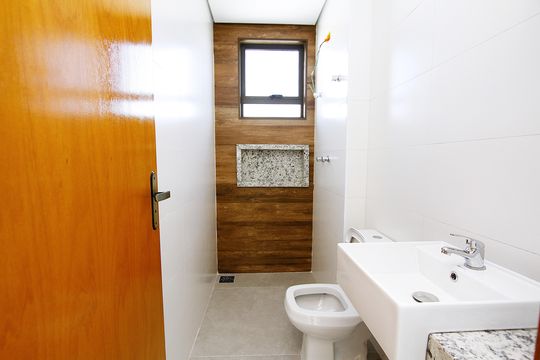 Banheiro Social de apartamento à venda com 3 quartos, 73m² em Camargos, Belo Horizonte