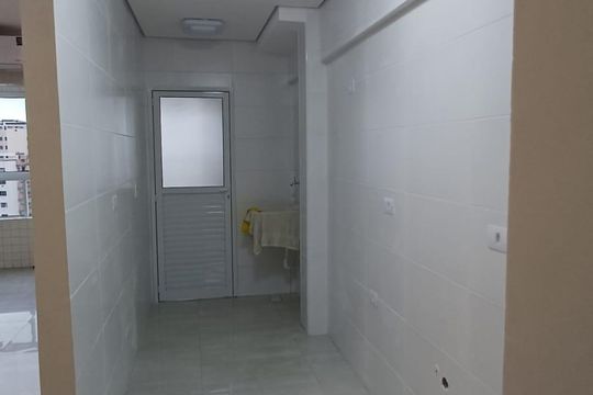 Cozinha de apartamento para alugar com 1 quarto, 49m² em Aviação, Praia Grande