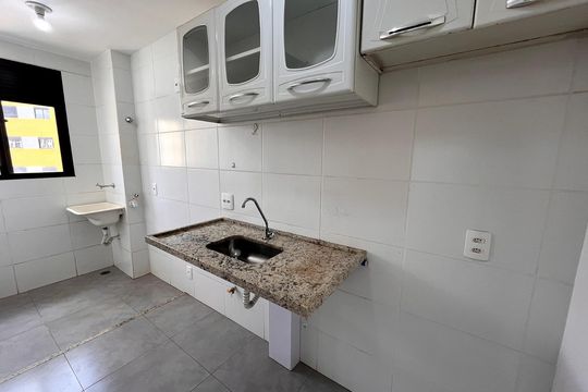 Cozinha de apartamento para alugar com 2 quartos, 46m² em Terras de Santa Martha, Ribeirão Preto