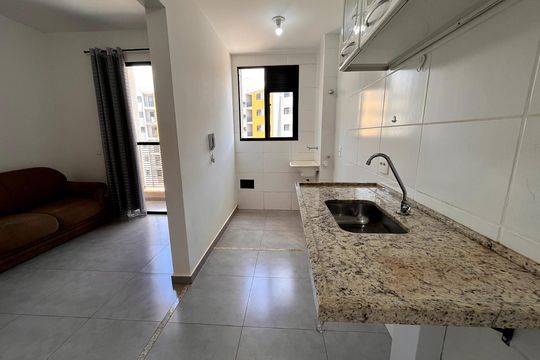 Cozinha de apartamento para alugar com 2 quartos, 46m² em Terras de Santa Martha, Ribeirão Preto