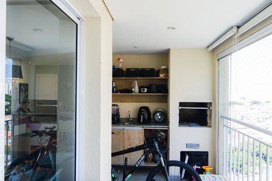 Varanda da Sala de apartamento à venda com 4 quartos, 114m² em Vila Santo Antonio, Guarulhos