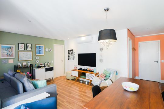 Sala de apartamento à venda com 4 quartos, 114m² em Vila Santo Antonio, Guarulhos