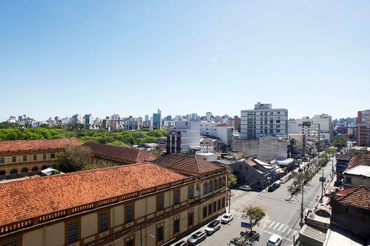Área Comum - Rooftop Vista de kitnet/studio para alugar com 1 quarto, 46m² em Cidade Baixa, Porto Alegre