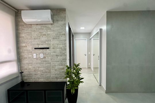 Sala de apartamento para alugar com 1 quarto, 41m² em Santo Amaro, São Paulo