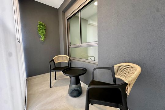 Varanda de apartamento para alugar com 1 quarto, 41m² em Santo Amaro, São Paulo