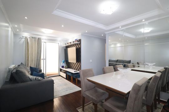 Sala de apartamento para alugar com 3 quartos, 67m² em Vila Homero Thon, Santo André