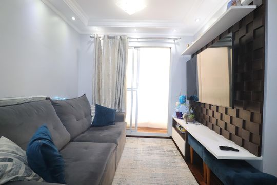 Sala de apartamento para alugar com 3 quartos, 67m² em Vila Homero Thon, Santo André