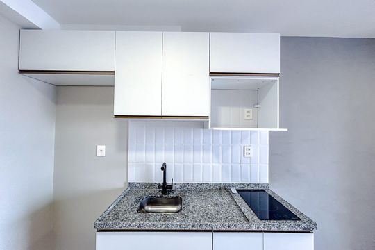 Cozinha de apartamento para alugar com 1 quarto, 26m² em Belenzinho, São Paulo