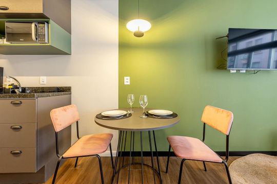 Cozinha de apartamento à venda com 1 quarto, 25m² em Centro Histórico, Porto Alegre