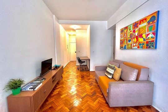 Sala de apartamento para alugar com 1 quarto, 55m² em Lapa, Rio de Janeiro