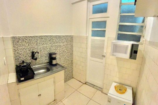 Cozinha de apartamento para alugar com 1 quarto, 55m² em Lapa, Rio de Janeiro