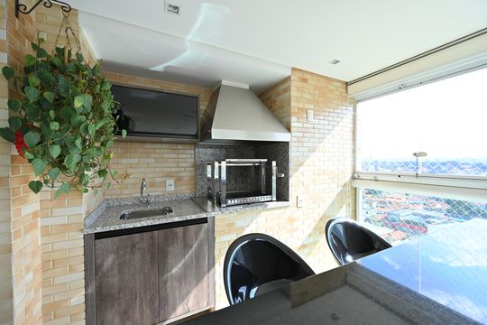 Varanda Gourmet de apartamento à venda com 3 quartos, 205m² em Vila da Saúde, São Paulo