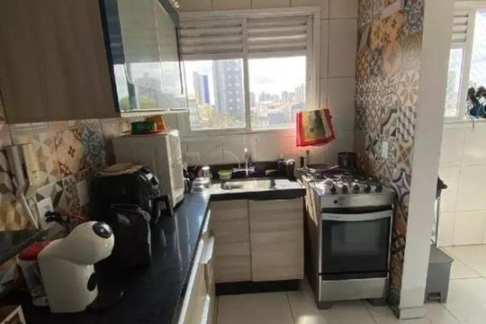 Cozinha de apartamento à venda com 2 quartos, 48m² em Vila Alpina, Santo André