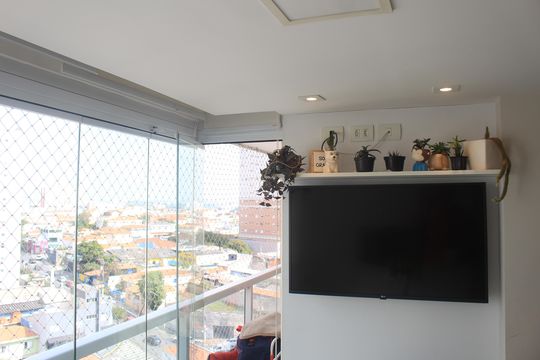 Varanda de apartamento à venda com 1 quarto, 62m² em Osvaldo Cruz, São Caetano do Sul