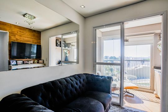 Sala de apartamento à venda com 3 quartos, 59m² em Vila Pires, Santo André