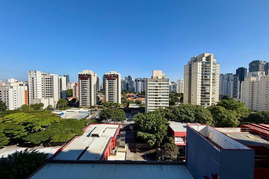 Vista  de apartamento para alugar com 1 quarto, 35m² em Santo Amaro, São Paulo