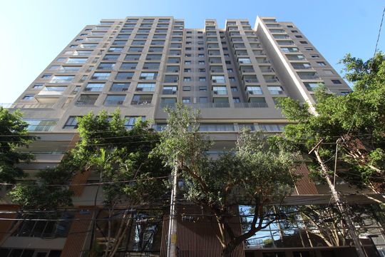 Fachada do Prédio de apartamento para alugar com 1 quarto, 44m² em Indianópolis, São Paulo