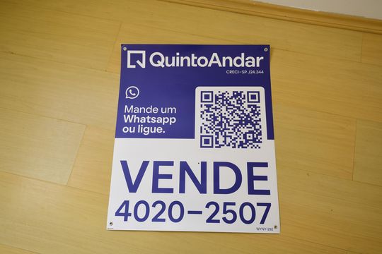 Placa de apartamento à venda com 1 quarto, 38m² em Centro, Campinas