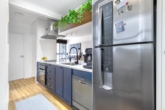 Cozinha de apartamento para alugar com 2 quartos, 60m² em Centro, Florianópolis