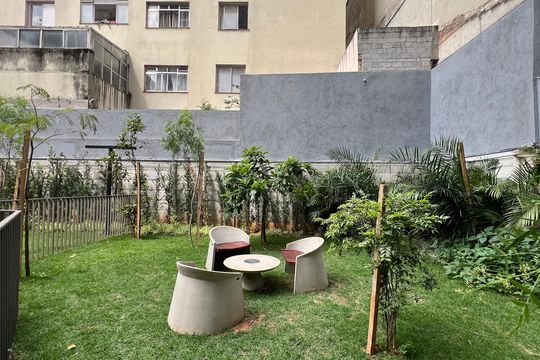 Área comum de kitnet/studio à venda com 1 quarto, 34m² em Cerqueira César, São Paulo