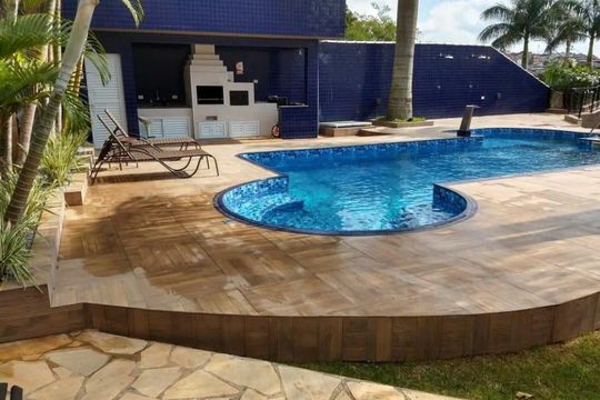 Piscina de casa de condomínio para alugar com 3 quartos, 247m² em Jardim Angela (Zona Sul), São Paulo