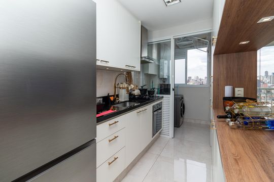 Cozinha de apartamento à venda com 1 quarto, 59m² em Bom Retiro, São Paulo