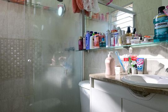 Banheiro Suíte  de casa de condomínio à venda com 2 quartos, 128m² em Jardim Ampliacao, São Paulo