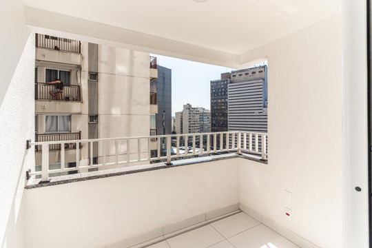 Varanda da Sala de apartamento para alugar com 2 quartos, 52m² em Centro, São Paulo