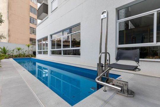 Piscina de apartamento para alugar com 2 quartos, 52m² em Centro, São Paulo