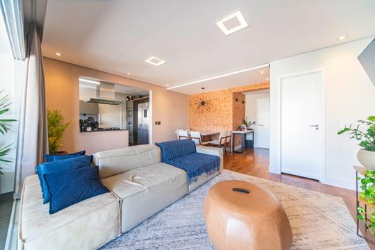 Sala de apartamento à venda com 3 quartos, 128m² em Vila Assunção, Santo André