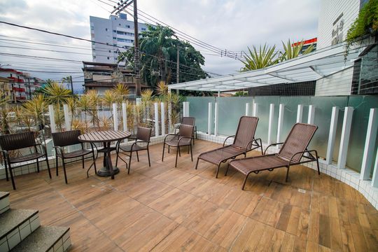Área comum - Piscina de apartamento para alugar com 2 quartos, 85m² em Guilhermina, Praia Grande