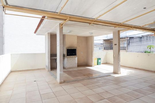 Área comum - Churrasqueira de apartamento para alugar com 2 quartos, 43m² em Jardim Nélia, Ferraz de Vasconcelos