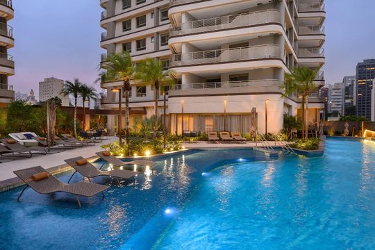 Área externa de apartamento à venda com 1 quarto, 57m² em Pinheiros, São Paulo