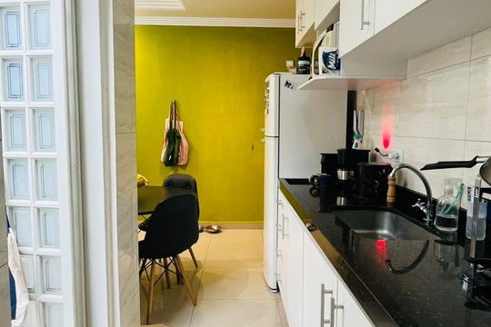 Cozinha de apartamento à venda com 2 quartos, 44m² em Parque Capuava, Santo André