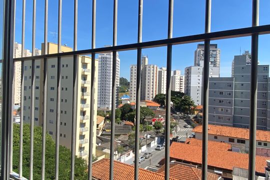 Sala - Vista de apartamento à venda com 1 quarto, 47m² em Vila Osasco, Osasco